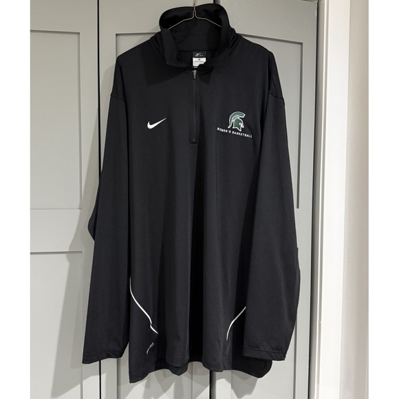 Nike Other - Michigan State Spartans MSU 1/4 Zip Pullover Nike Dri-Fit Black Men's XL Logo